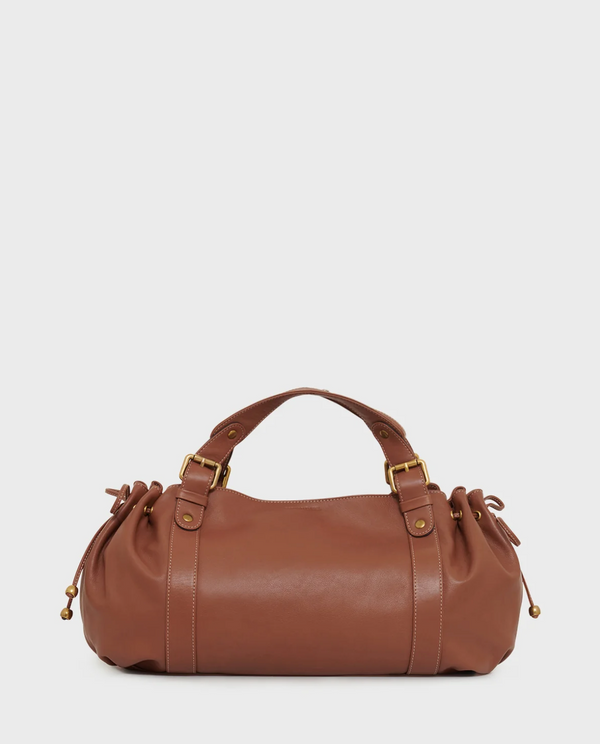 Sac à main en cuir grainé intérieur métallisé - 24H