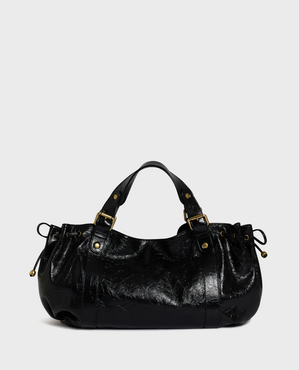 Sac à main en cuir effet froissé - 24H