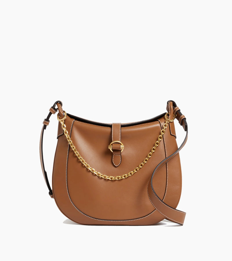 Pia - Grand sac bandoulière en cuir lisse